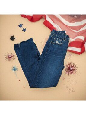 Loft Outlet Petite Jeans Raw Hem Ankle Pants